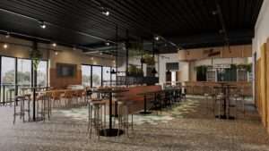 Interieurontwerp recreatiebranche: voetbalkantine van SV de Braak